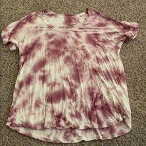 Pink/ Purple and white tye-dye shirt